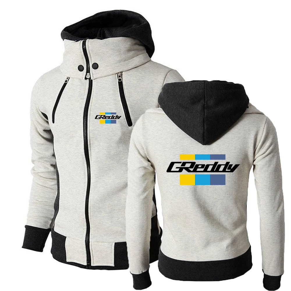 GReddy Turbo Systems Logo The men's three-color zipper pullover is suitable for spring and autumn hoodies jacket