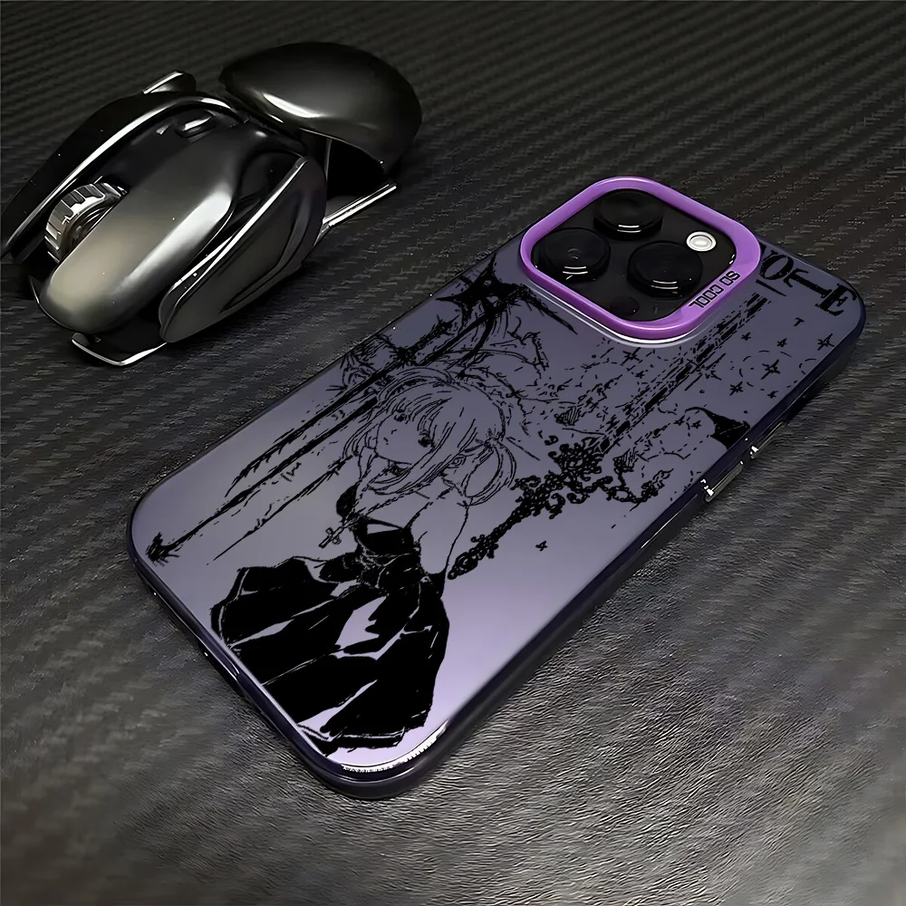 Luxury Clmj Death Note Misa Phone Case For iPhone 17 16e 16 15 14 13 12 11 mini Pro Max X XR 8 7 Air Plus Anti Fall Matte Cover