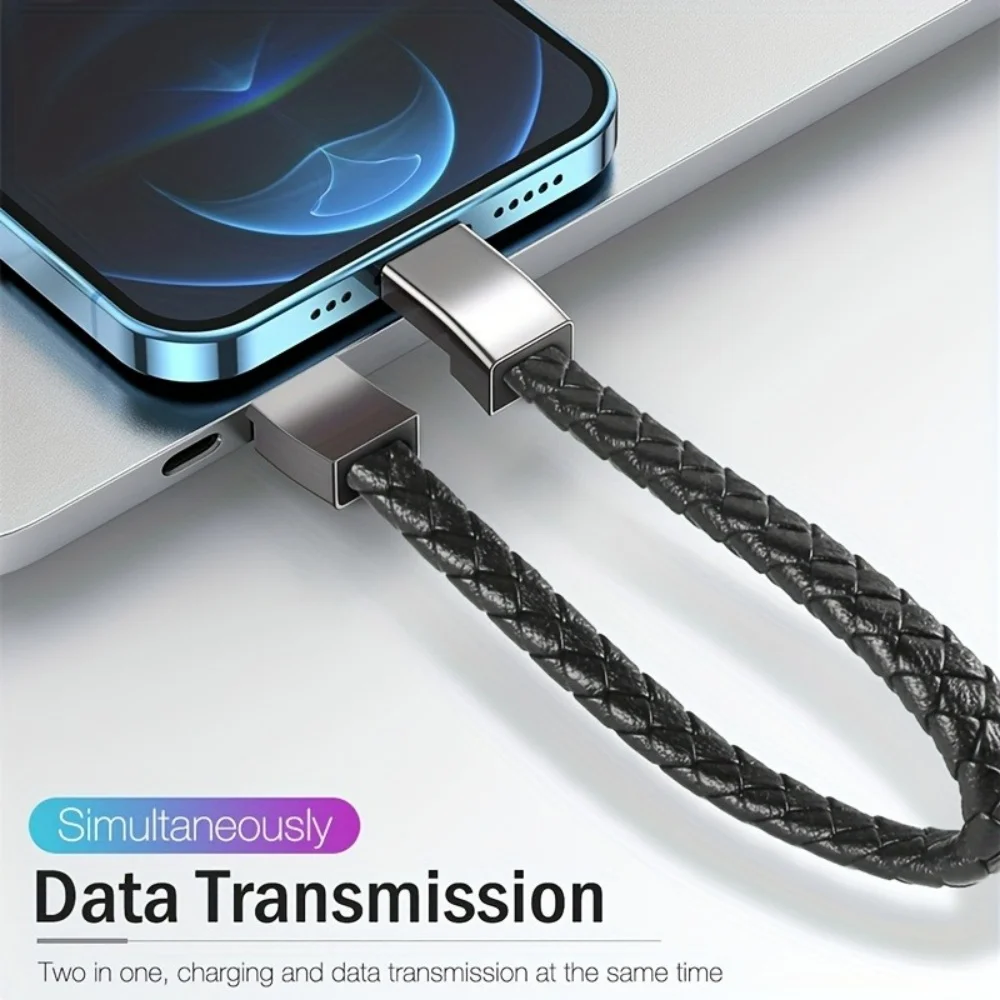 Wearable 60W USB C Bracelet Cable, PD Fast Charging Data Sync Cord, Wrist Carry Emergency Power Backup