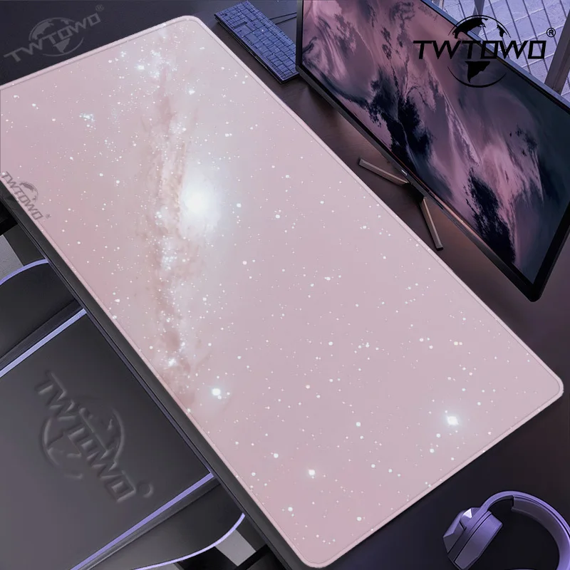

Mouse Pad Gamer Pink Starry Sky XL Home Computer Custom Mousepad XXL Mouse Mat Non-Slip Office Carpet Mice Pad