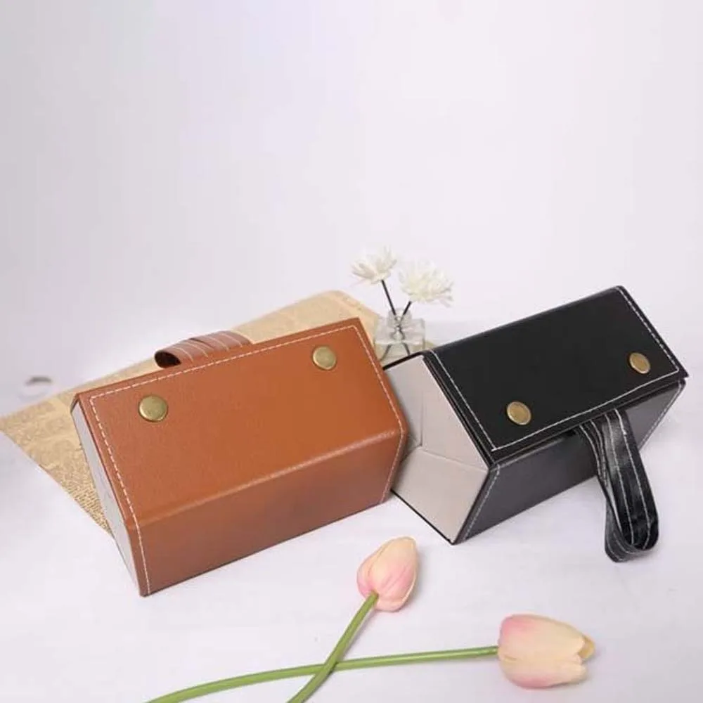 Portable 5 Slots Glasses Organizer Large Capacity Anti-lost Folding Glasses Storage Box Anti-scratch PU Eyewears Protective Case