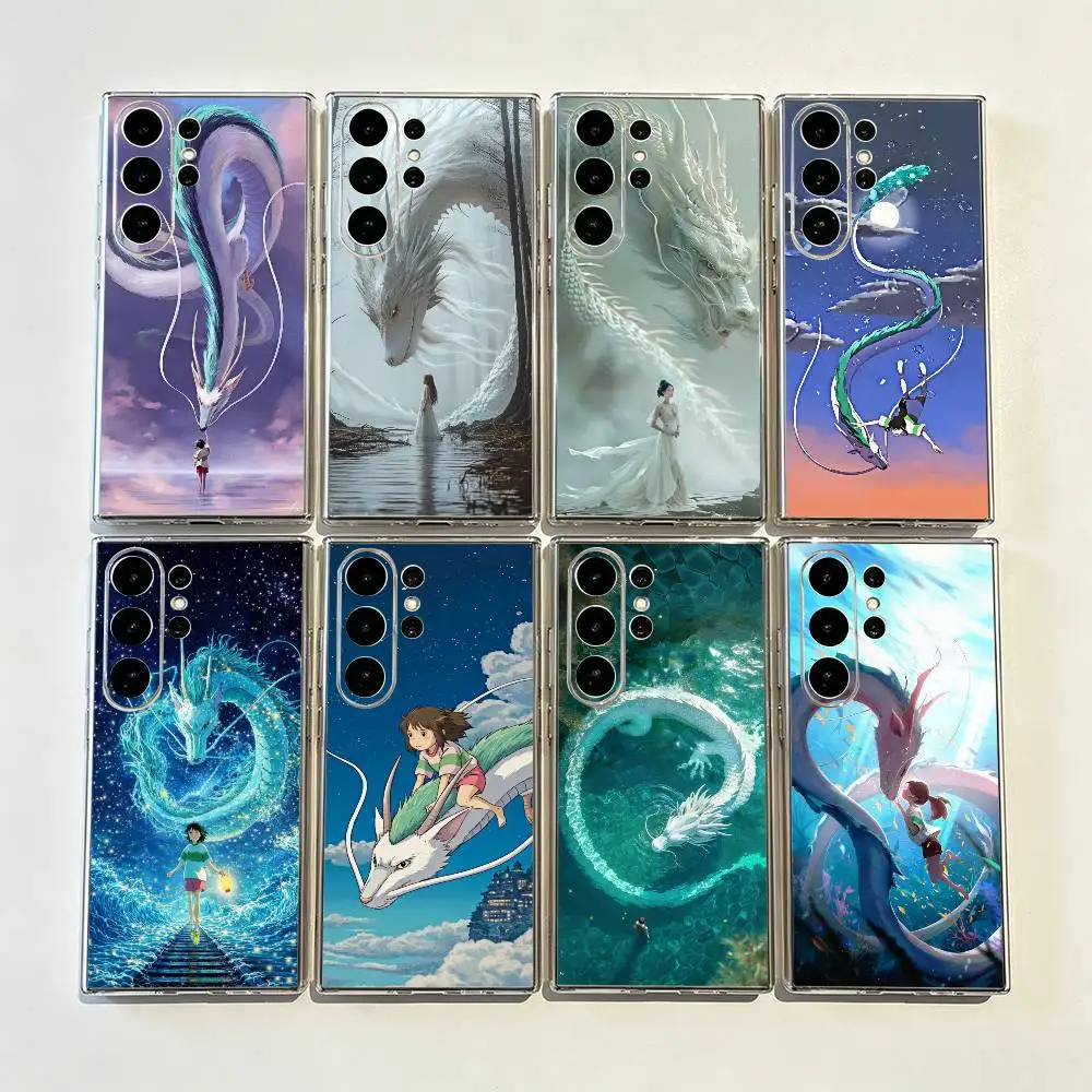 

Chihiro and Haku Anti-Fall Transparent Printed Phone Case for Samsung Galaxy S26/S25/24/23/22/30/21/10/9,Ultra,Plus