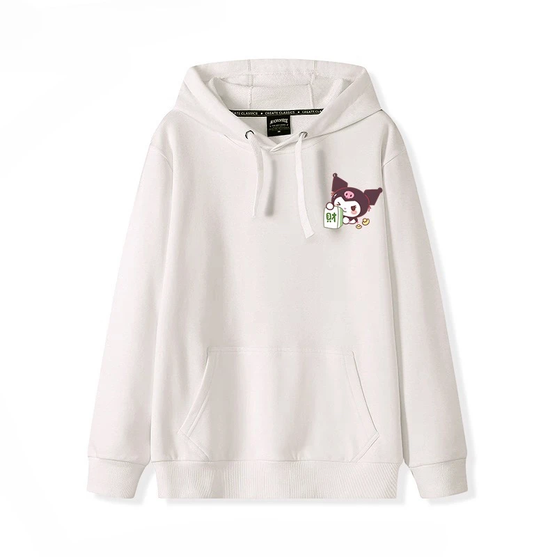 جديد النمط الصيني لطيف سانريو بلدي ميلودي كورومي جونغ الغنية زوجين معطف بقلنسوة فضفاض الصديقات ارتداء الأزواج الذكور والإناث #2