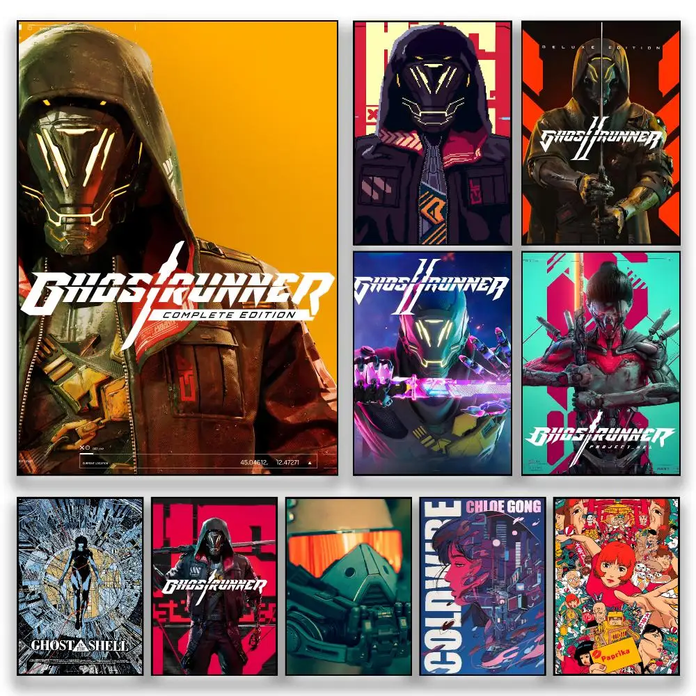 Game G-Ghostrunner Immersive Adventure Gaming Dark Poster HD Wall Decor for Bedroom Living Room Dorm Bar Cafe Gift