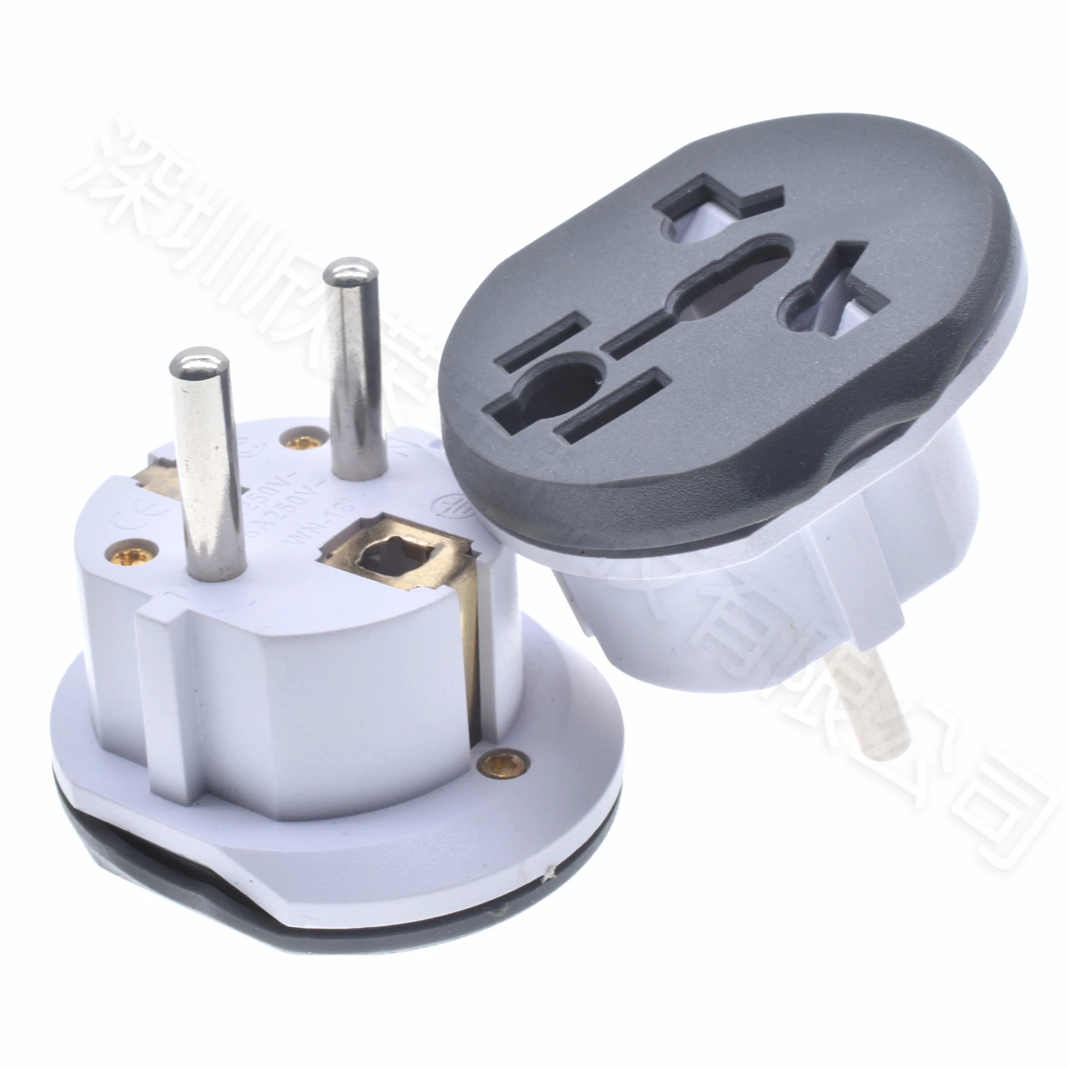 Universal Travel Charger Adapter Converter 16A Universal EU Travel Adapter Euro Converter FR UK US AU to EU AC Power Socket Plug