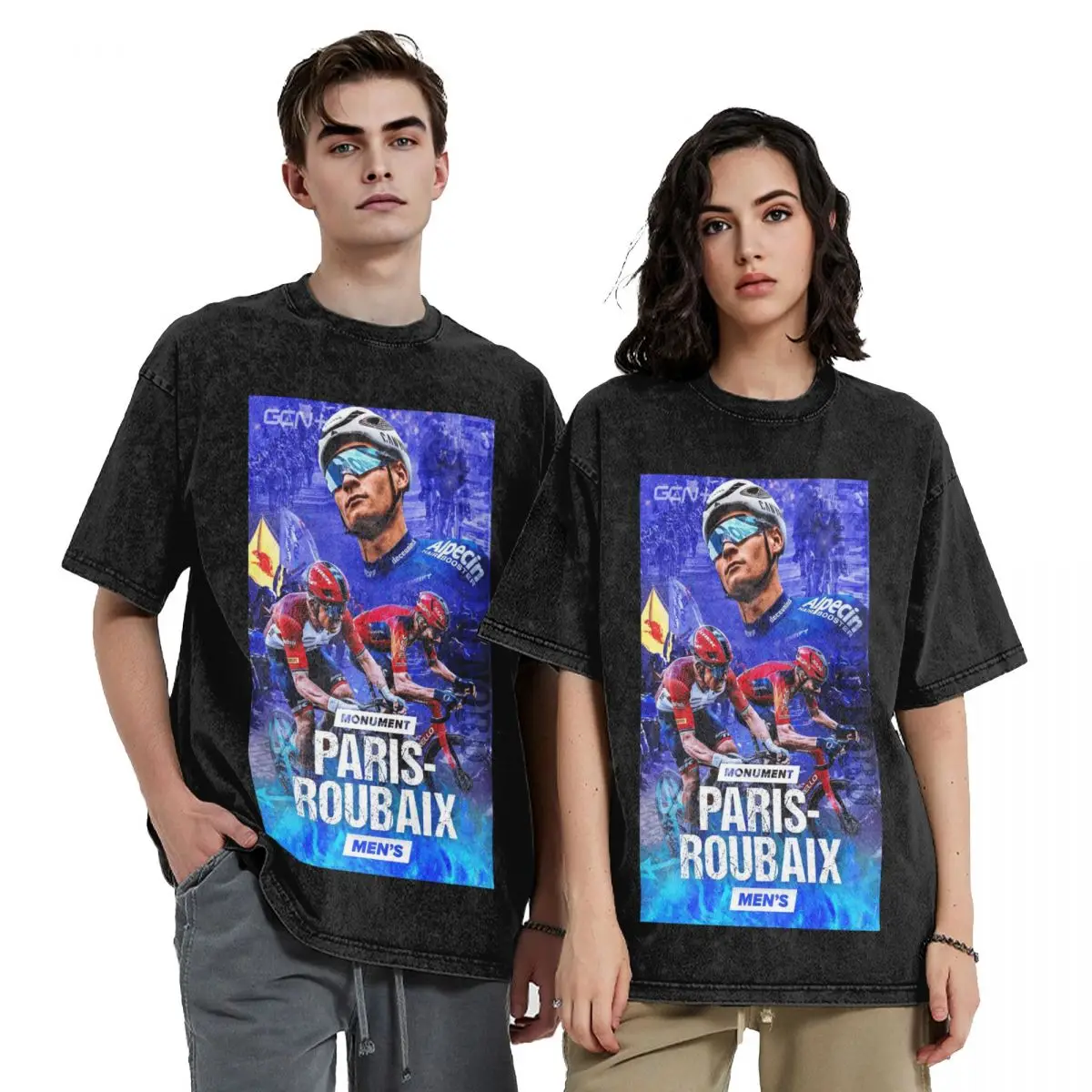 Mathieu Van Der Poel Cyclist MVDP Dutch Cyclist College Short Sleeve T-Shirts Washed Tops Tees Streetwear T Shirt Harajuku