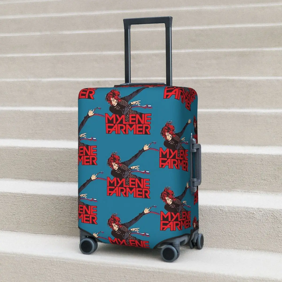 

Mylene Farmer Jeanne Suitcase Cover Protection Elastic Travel Luggage Protector Covers for 18-32 Inch