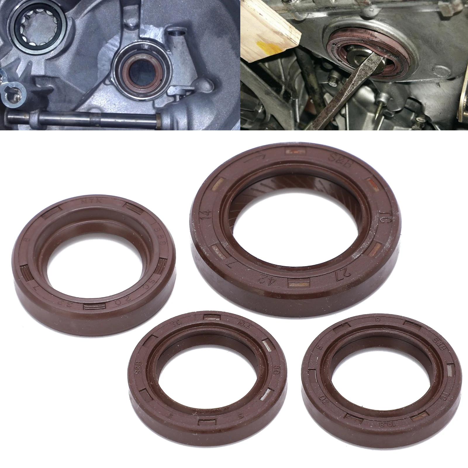 4pcs Engine Oil Seals Set Replacement for GY6 125cc 150cc 152QMI 157QMJ ATV Scooter Moped Go Kart