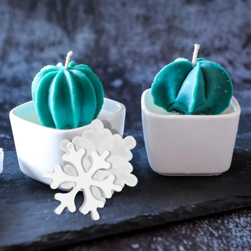 Moule à Colle en Forme de Goutte de Clip, Flocon de Neige Circulaire, Bijoux en Silicone, DIY
