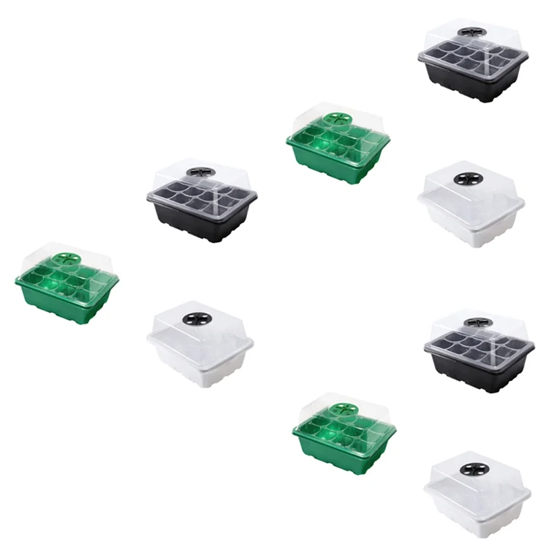 A56X Seedling Tray, Cell Humidity Adjustable Seed Starting Kit With Dome And Base, Greenhouse Germination Growth Tray