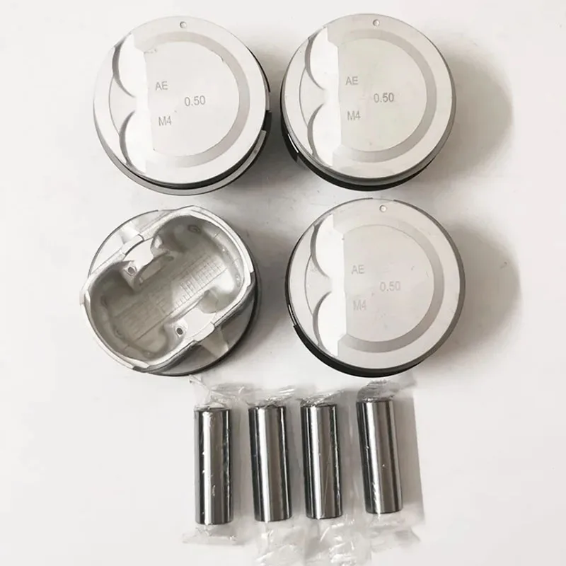 4 PCS 23041-2B101 230412B101 08-424800-30 Engine Pistons for Hyu ndai Accent IV I20 I30 Ki a Ceed Rio PRO CEE'D 1.4L G4FA +0.50M