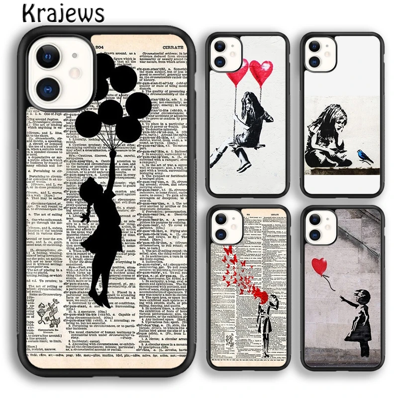 

Krajews Banksy Art Suicide Girl Amazing Phone Case Cover For iPhone 17 Air 16 15 14 plus 11 12 13 pro max Fundas