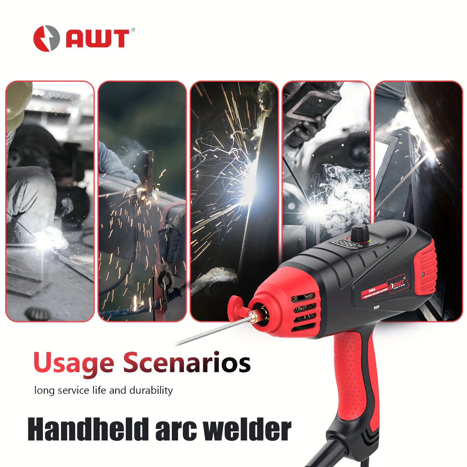 

Mini Handheld Arc Welder Portable MMA Welding Machine With free Mask And Welding Rod Free complete accessories