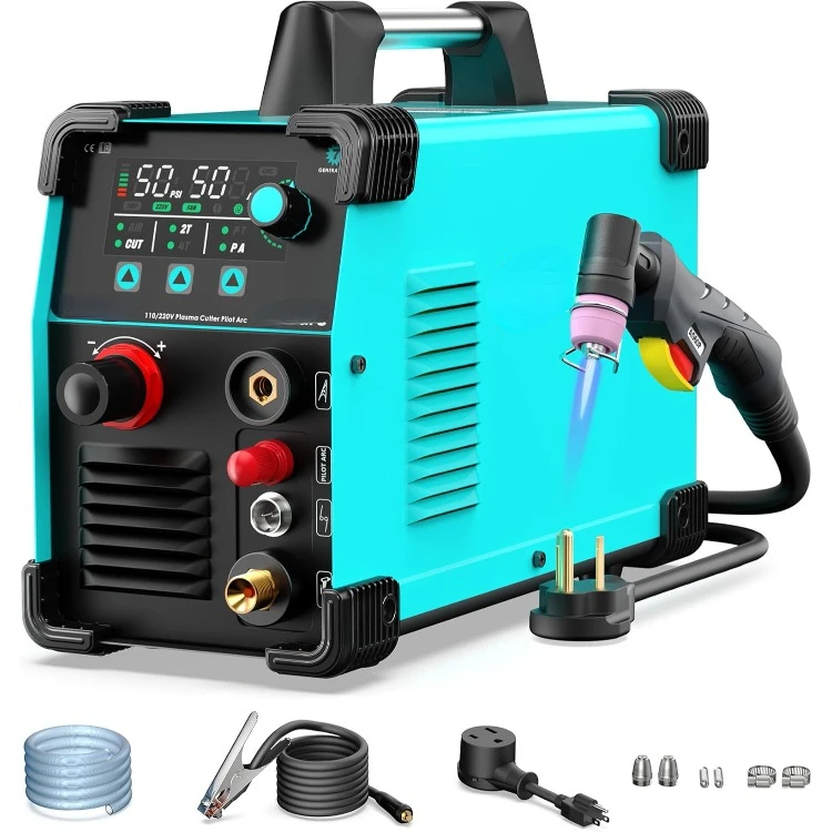 

Plasma Cutter Pilot Arc, BTC500DP 7th Generation With [Air Sensor Technology] 50Amps Screen Display Dual Voltage 110/220V