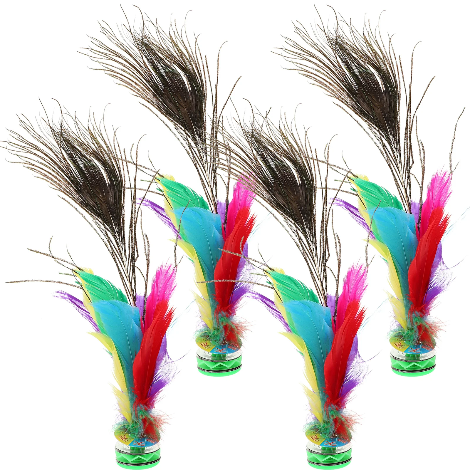 4-teiliger Federball für Kinder und Erwachsene, traditionelle Freizeit, verbessert die Koordination, motorische Fähigkeiten, Indoor-Outdoor-Sport