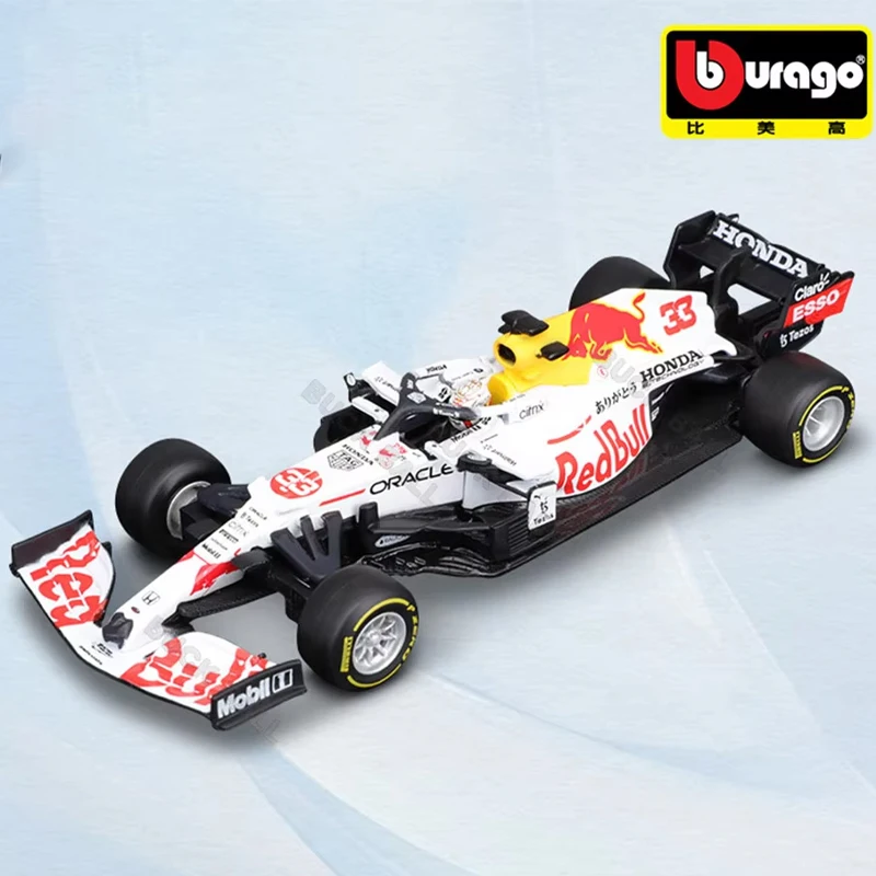 Bburago 1:43 RB16B تركيا خوذة بيضاء ريد بول RB16 غطاء غبار F1 # 33 ماكس فيرستابين # 11 لعبة سيرجيو بيريز المتوفرة في المخزون