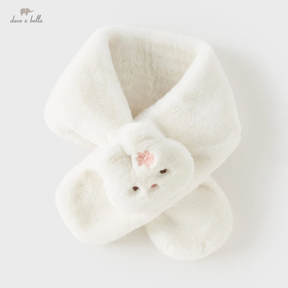 Bufanda de invierno para niñas de Dave Bella, bufandas gruesas de felpa para bebés, cuello de conejo, cosas más cálidas, pañuelo elegante para niños DB4254345