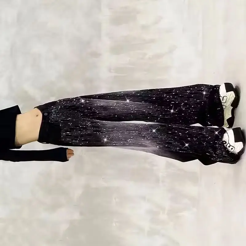 

Новые осенние женские джинсы с декоративной вышивкой, свободные, с высокой талией, широкие штанины, повседневные джинсы из денима для женщин