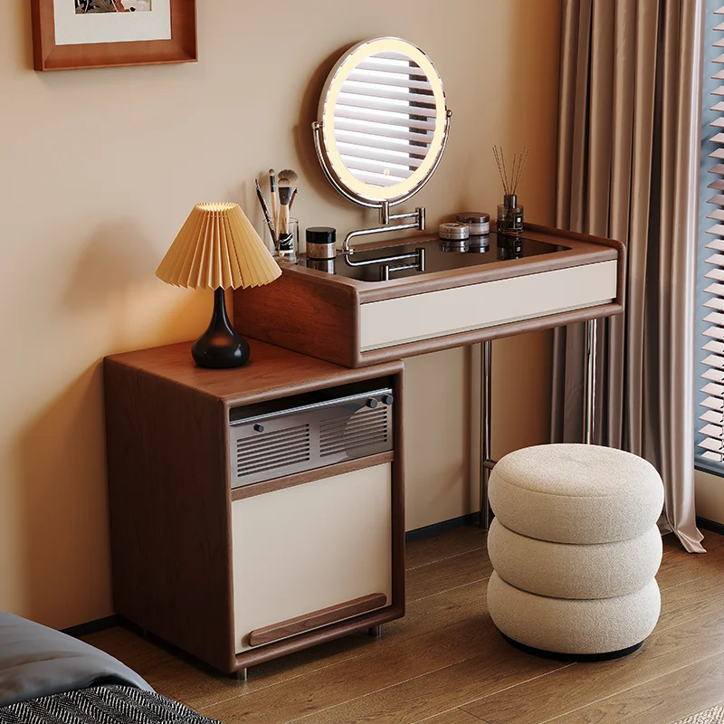 

Extension Organizers Vanity Desk Mirror Modern Wooden Girls Beauty Dressers Bedroom Luxury Salon Coiffeuse De Chambre Furniture