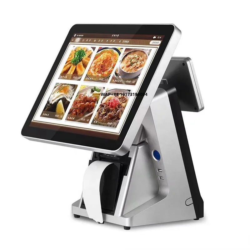 

Retail Billing Tabletop 15.6 Inch 11.6" Dual Sides Touch Screen All in One PC Pos Systems Cash Register Machine