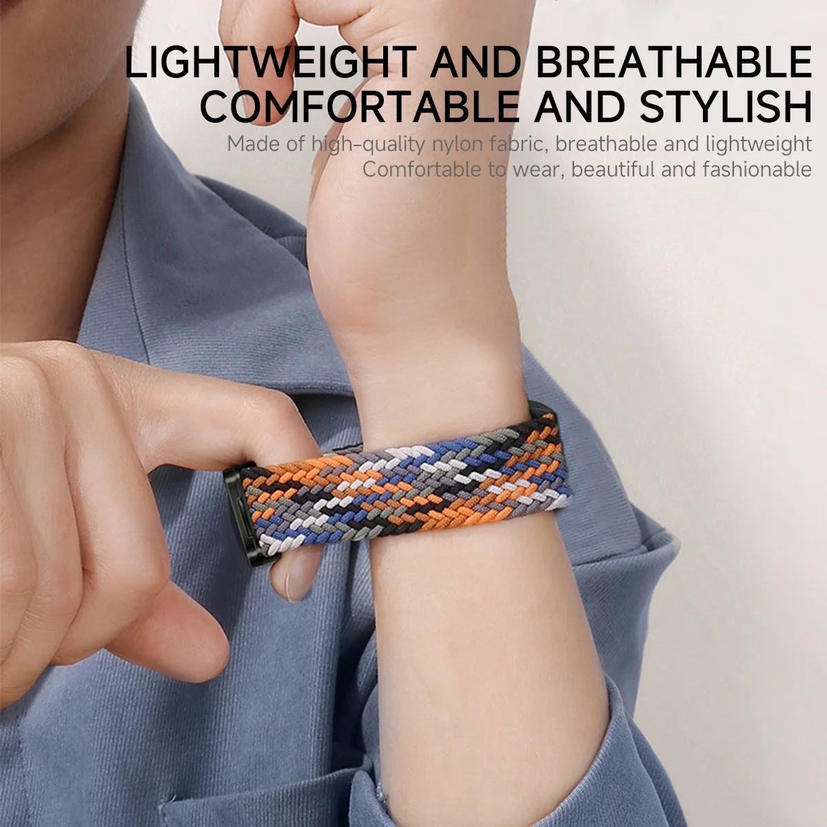 Geflochtenes Solo-Loop-Armband für Samsung Galaxy Watch 8 40/44mm Zubehör Nylon-Armband Correa Galaxy Watch 8 Classic Band 46mm – Detail 8