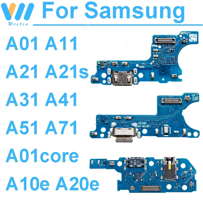 

USB-разъем для зарядного устройства для Samsung A01core A11 A21s A31 A41 A51 A71 A10e A20e, разъем для модуля быстрой зарядки, запасные части