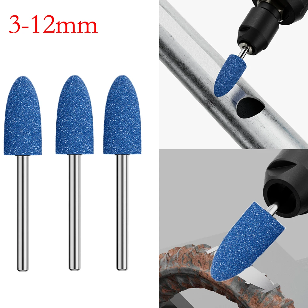 3pcs/set 3-12mm Grinding Head For Metal Rust Removal Polishing Deburring Electric Drill Abrasive Tools