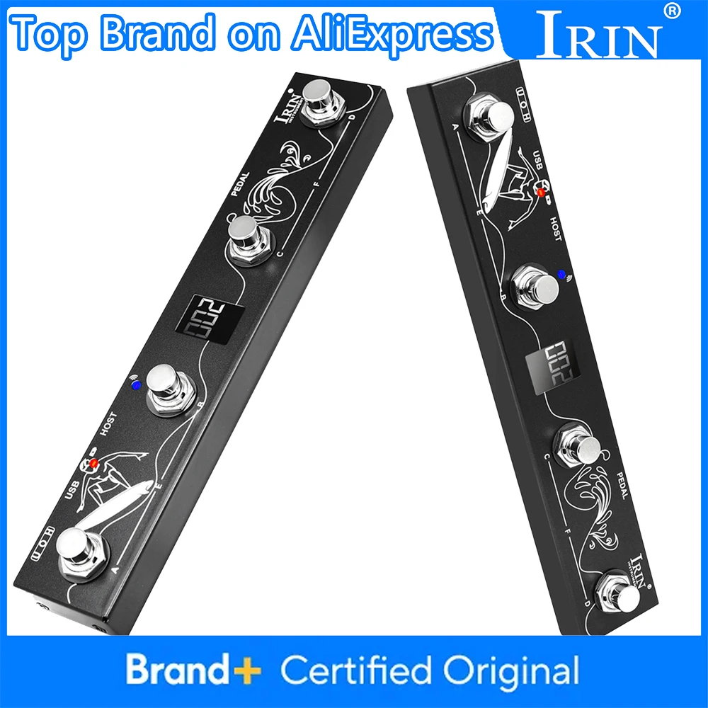IRIN Chocolate Plus Wireless MIDI Controller Keyboard 4 Buttons Foot Switch Supports MIDI Controller Function Host Interface