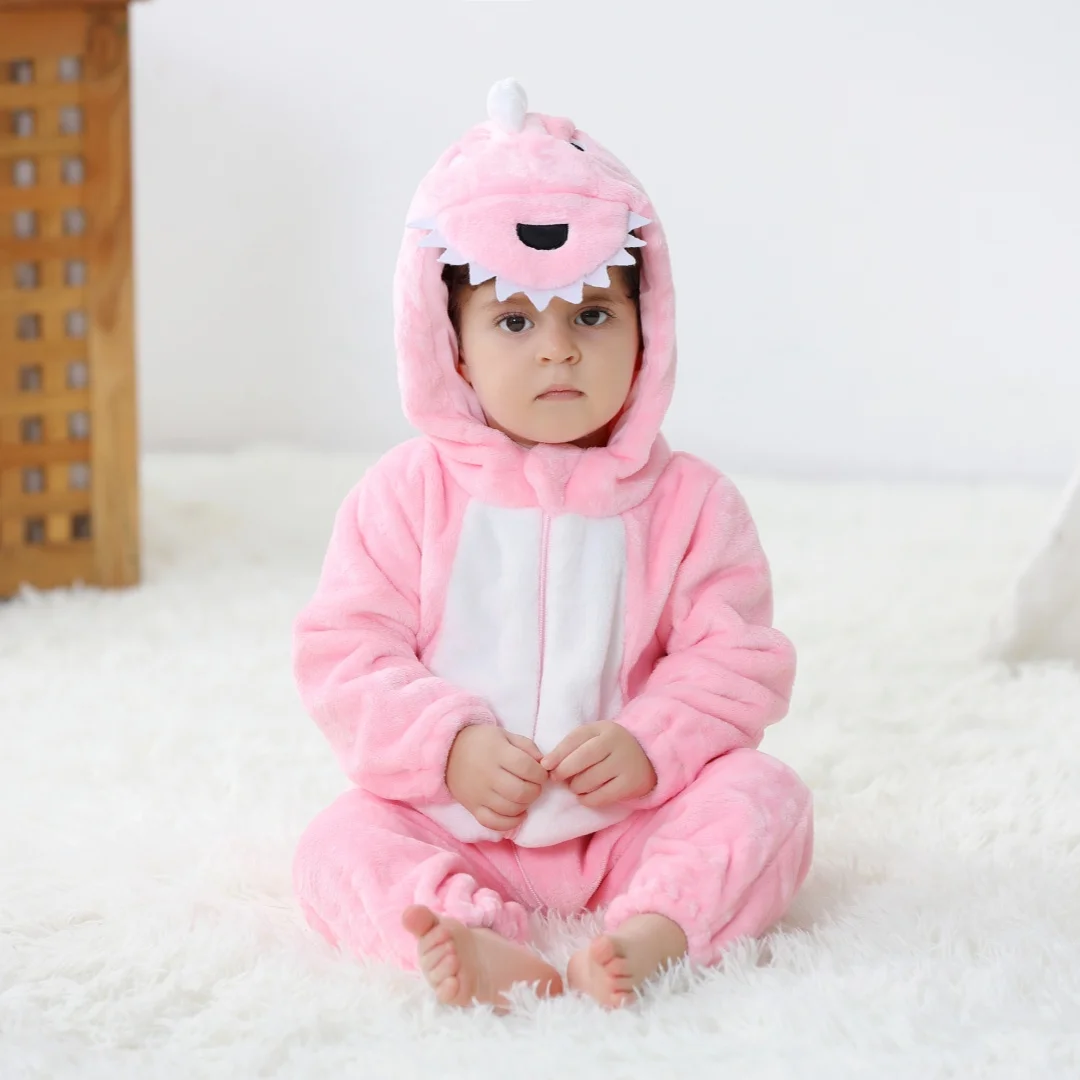 

Baby Kigurumi Dinosaur Cartoon Romper Infant Kids Animal Onesie Jumpsuit Toddler Clothes Halloween Girls Boys Cosplay Costumes