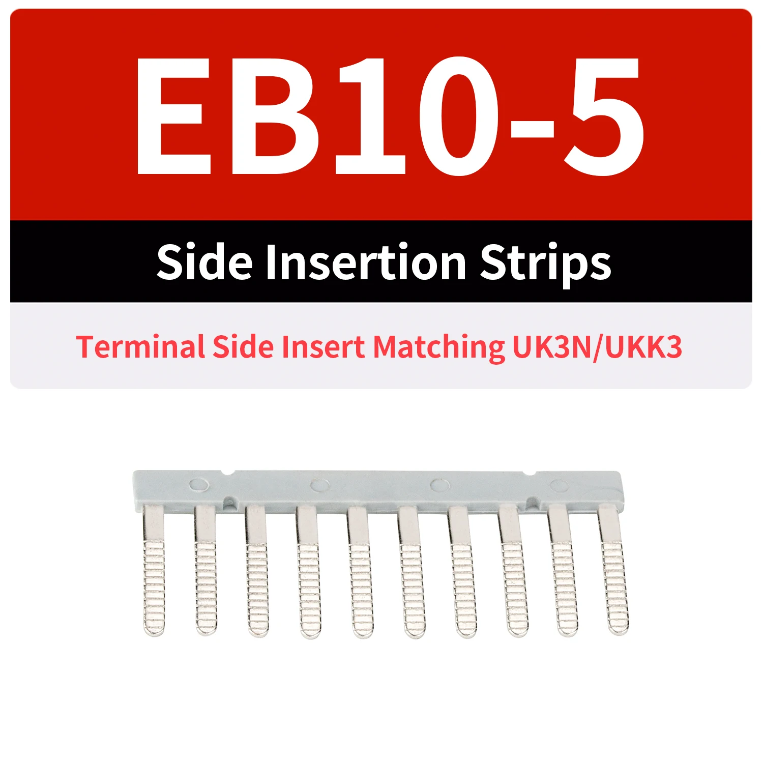 UK Terminal blocks Insertion Bridge 10pcs EB10-5 10-6 10-8 For UK Type DIN Rail terminal Blocks Accessories Wiring Jumpers