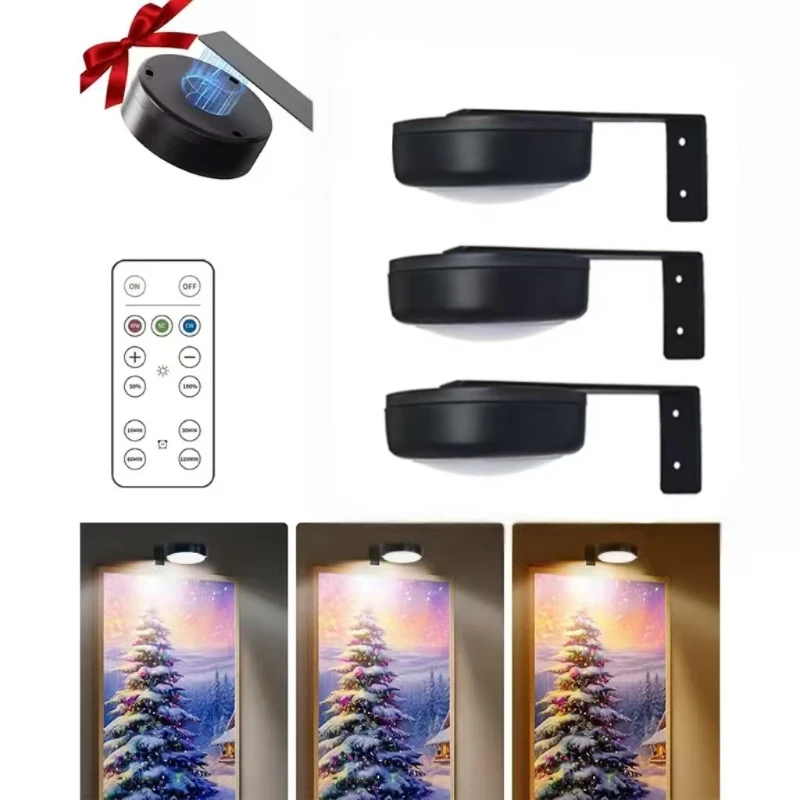 

Светодиодный магнитный настенный светильник с сенсорным управлением, диммируемый, RGB и 3CCT, для демонстрации картин, декора интерьера дома