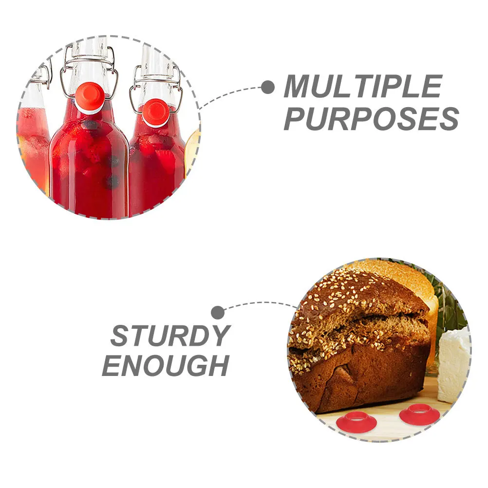 

24Pcs Swing Bottle Gaskets Plastic Leak Proof Sealers Replacement for Beer Soda Water Swing Top Caps Beer Bottle Caps Gasket