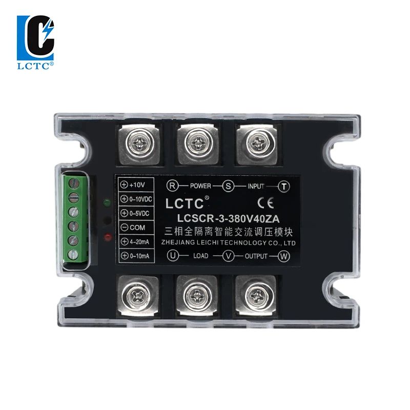 LCTC Voltage Regulator Module 380V Three Phase Solid State Relay 25A 40A 60A 100A 150A 200A SSR Fully Isolated Intelligent AC