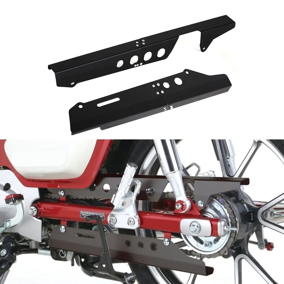 

For Honda C125 Super Cub Rear Lower Chain Guide 2018-2024 Black Guard Cover