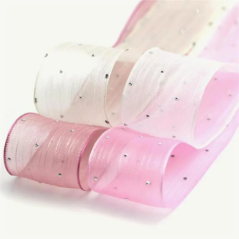 (5 meter/paket) 4 CM Blase Plissee Band Diamant Mesh Organza Band Haar Bogen Material Geschenk Verpackung Kleidung Dekoration DIY – Detail 1