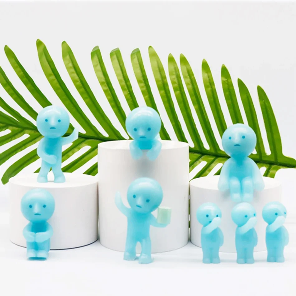 Surprise Gift Smiski series multiple doll green noctilucent mysterious box blind action figures decoration table model for toy
