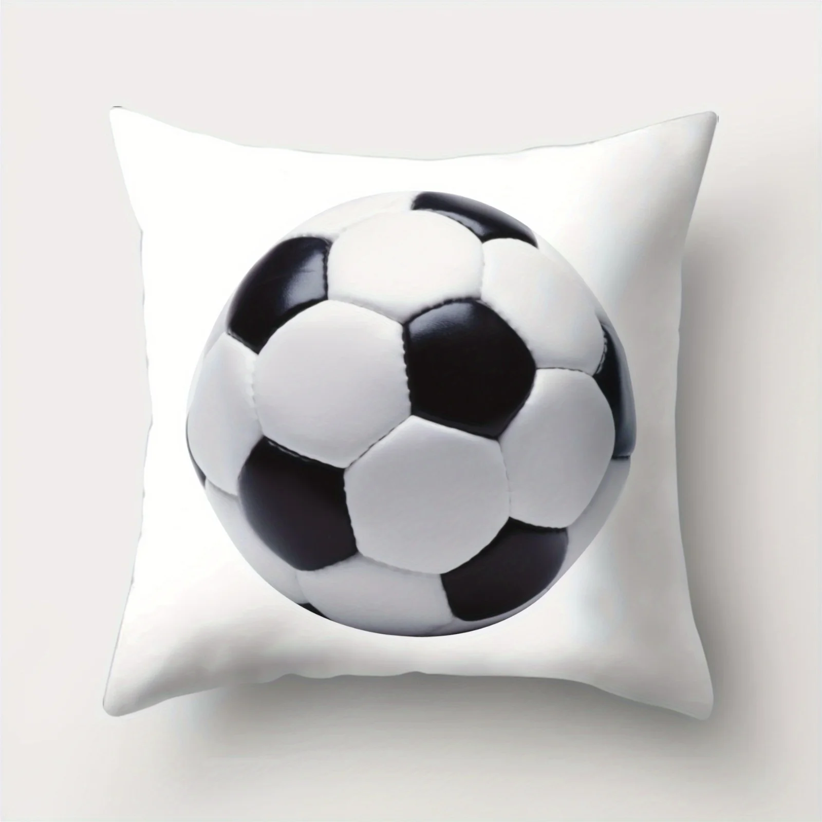 4-Pack Football Pattern Pillow Covers, Sport Theme Decor, Woven Polyester, Zipper Closure, for Sofa Bedroom Decor