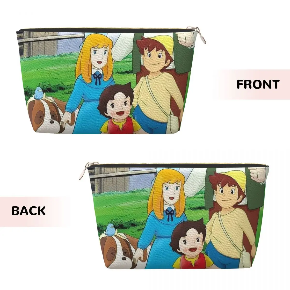 هايدي بيتر والجد عائلة جبال الألب أنيمي المرأة حقيبة مستحضرات التجميل السفر ماكياج المنظم الحقيبة أدوات تخزين أدوات الزينة