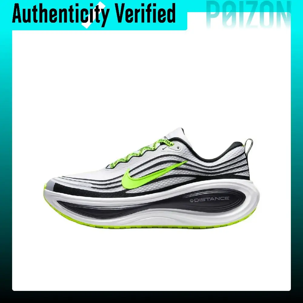 Nike Vomero Plus Running Shoes Unisex White/Metallic Silver-Black-Neon Green IQ7318-100