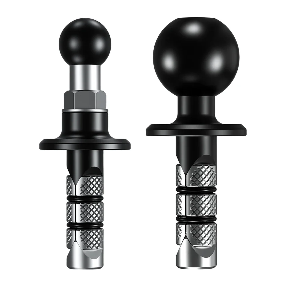 25Mm Dasar Batang Garpu Hitam 17Mm Adaptor Dudukan Bola Aluminium Aloi Dudukan Ponsel Sepeda Garpu Depan Kepala Bola Aksesori Sepeda Motor