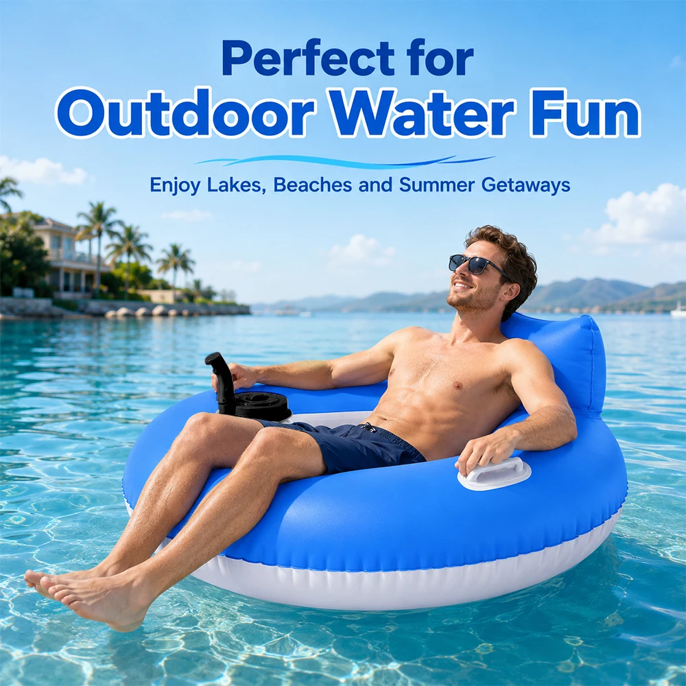 Electric Inflatable Floating Raft Thruster Set, Water‑Driving Floating Chair and Electric Floating Ring for Water Recreation