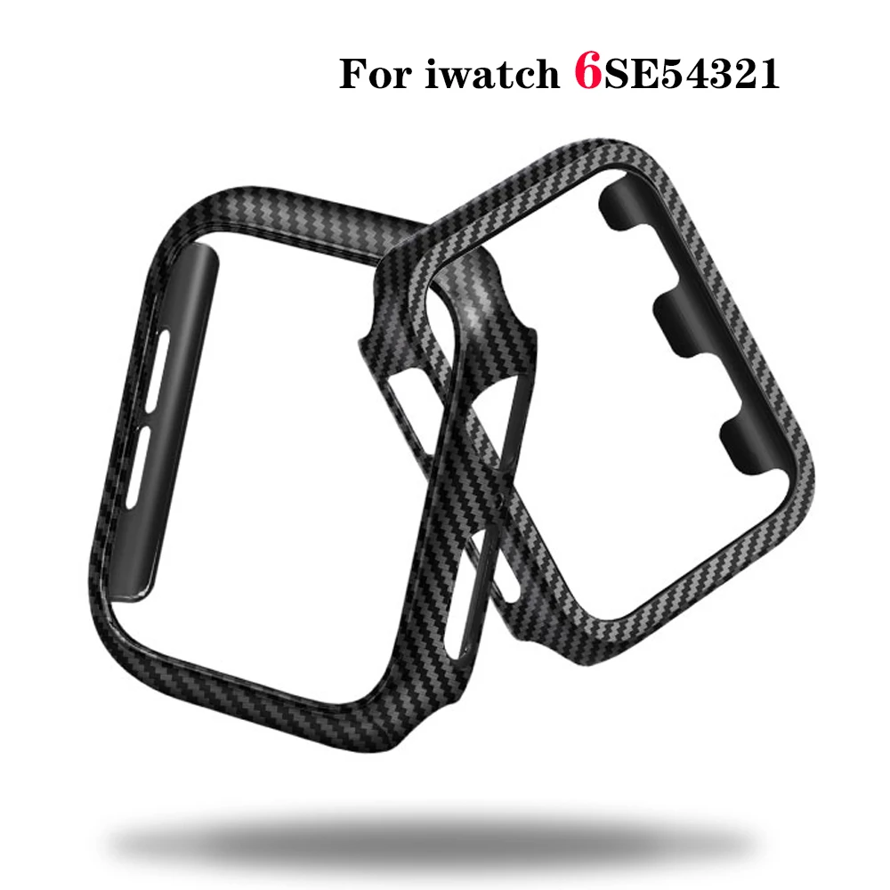 Kohlefaser-Abdeckung für Apple Watch Case 44 mm 45 mm 41 mm 40 mm iwatch 42 mm 38 mm Smartwatch-Schutz Apple Watch Serie 7 6 5 3 SE