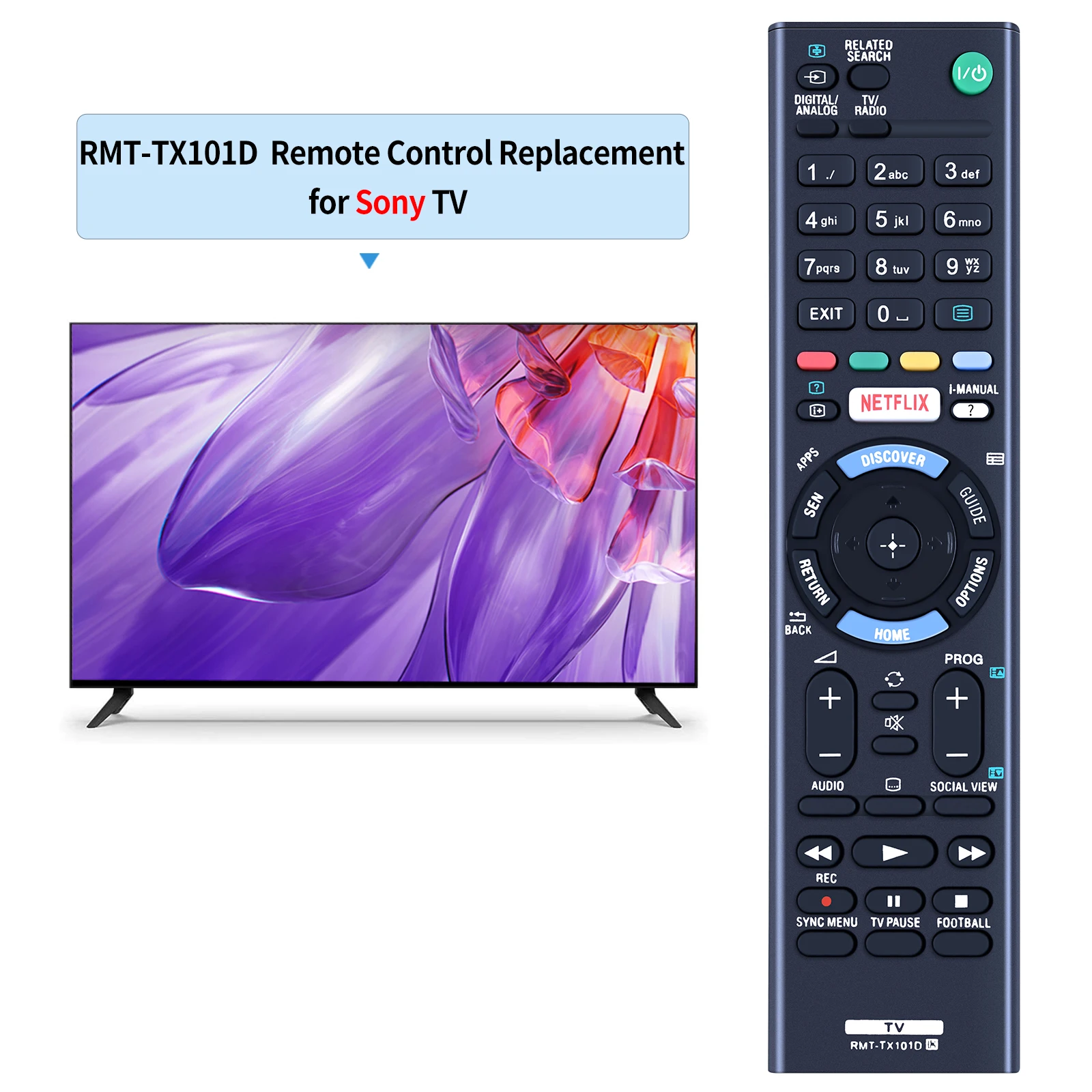 New for Sony RMT-TX102D RMTTX102D RMT-TX101D RMT-TX100D rmt tx1010r TV Remote Control KDL-32R500C KDL-40R550C KDL-48R550C