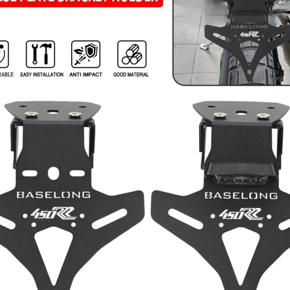 

For KOVE 450RR PRO 2023-2027 License Plate Holder Bracket 450RR PRO Motorcycle Rear License Plate Aluminum Fender Eliminator Kit