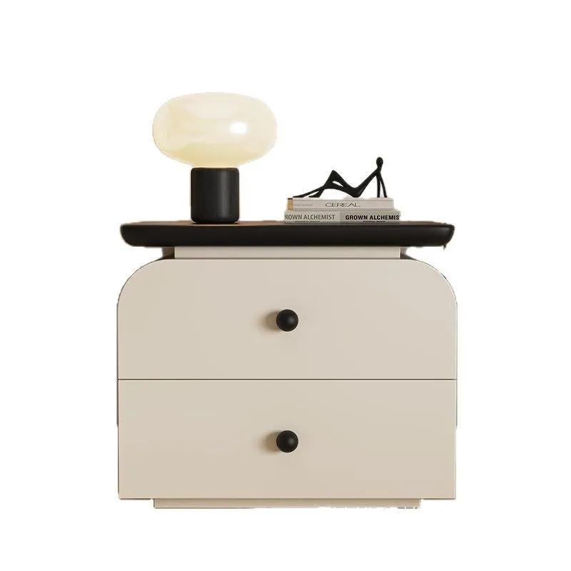 

Solid wood bedside table, minimalist small apartment, simple and modern bedroom storage cabinet