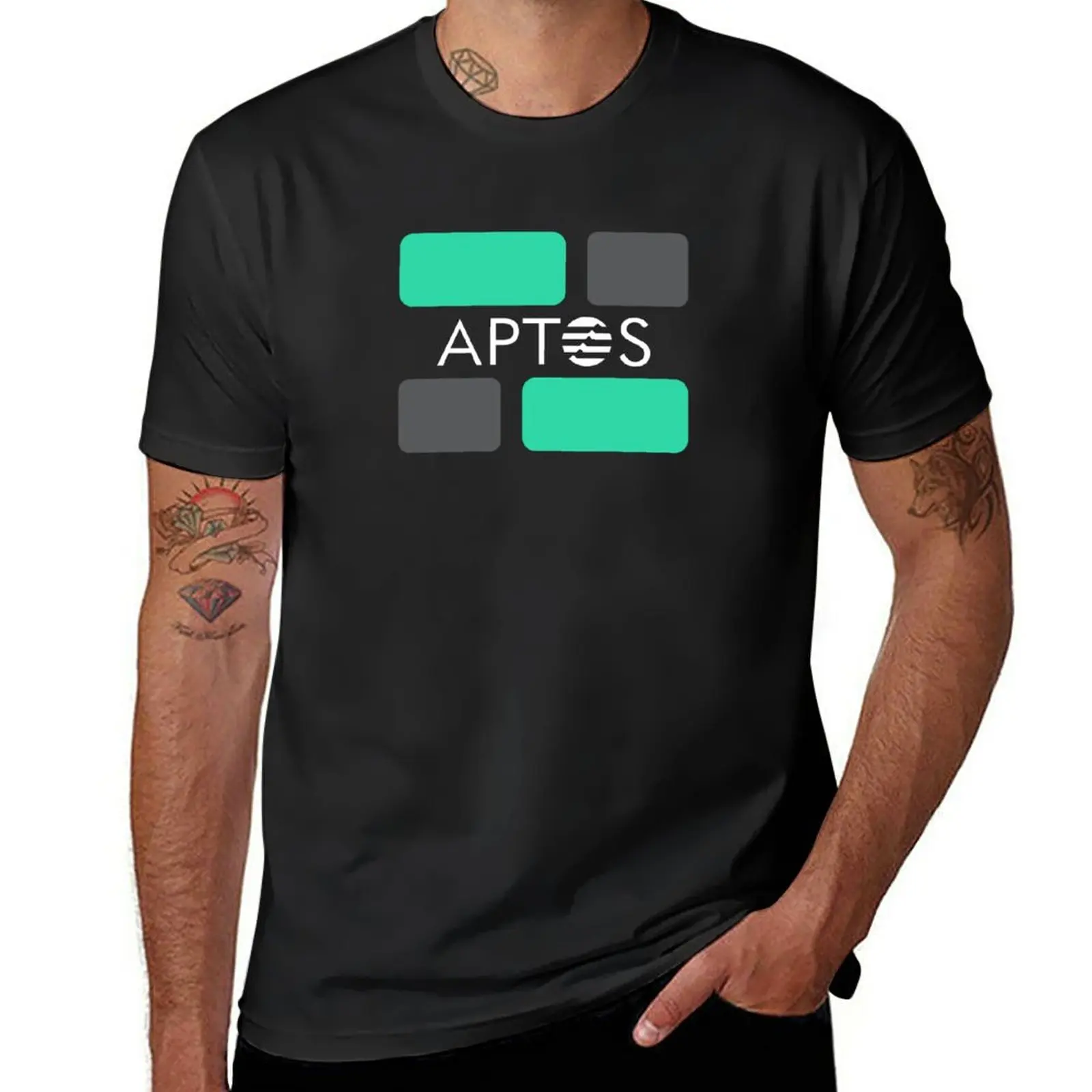 

New Aptos APT Crypto Altcoin - Abstract Minimalist Design with Rounded Rectangles T-Shirt sublime t shirt mens champion t shirts