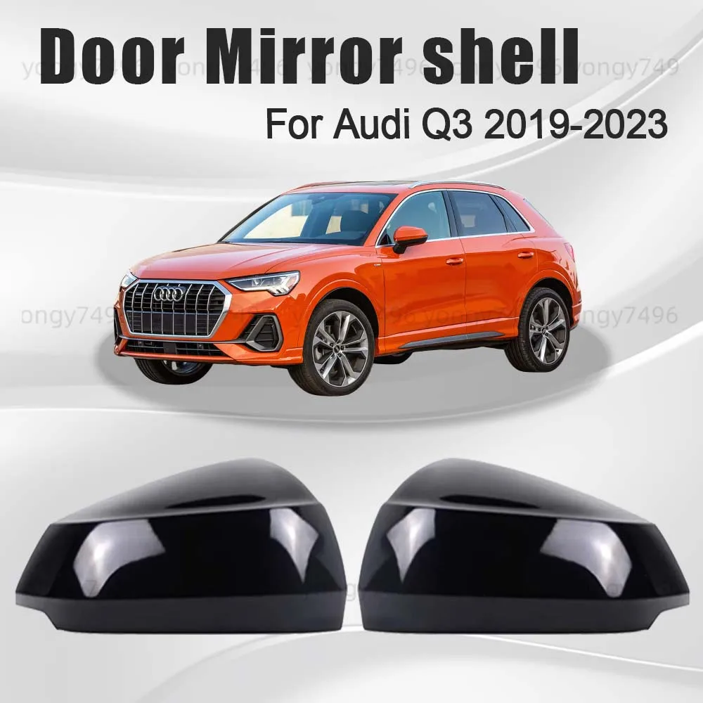 

Protective Cover White Black Door Mirror Shell For Audi Q3 2019 2020 2021 2022 2023 Car Rearview Accessories Picture Frame