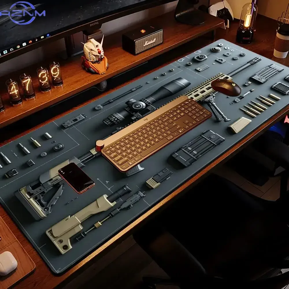 Detailed Tactical  Component Reference Diagram Playmat Suit Large Size Laptop Gaming Desktop Mat