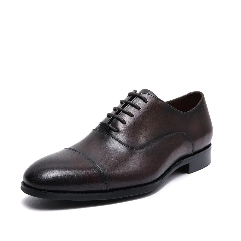 Italian Mens Wedding Social Shoes Luxury Genuine Leather 2026 Autumn New Elegant Fashion Retro Business Oxfords Social Shoes Man
