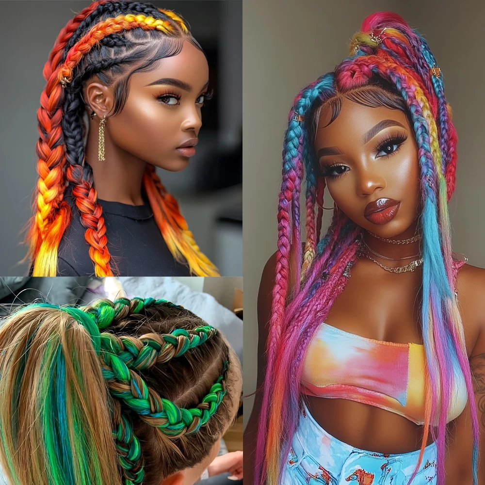 14 بوصة قبل امتدت أومبير جدائل شعر صناعية 50 جرام المهنية لينة الكروشيه جديلة ملحقات سهلة إعداد الماء الساخن #3